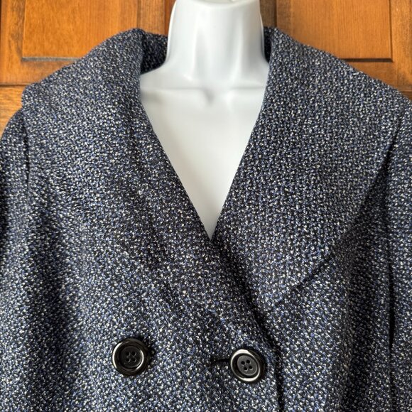 NWT Calvin Klein Blue Iris Double Breasted Short Jacket 18W - Picture 3 of 10